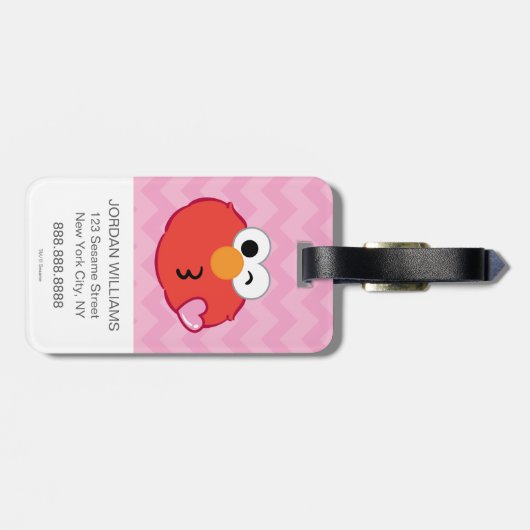 Elmo Face Throwing a Kiss 2 Bagagelabel (Achterkant horizontaal)