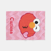 Elmo Face Throwing a Kiss | Jouw namen toevoegen Fleece Deken (Voorkant (Horizontaal))