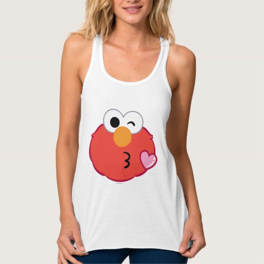 Elmo Face Throwing a Kiss Tanktop (Voorkant)