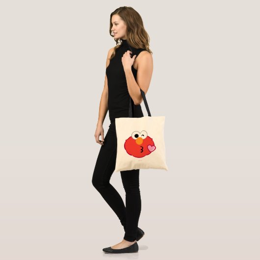 Elmo Face Throwing a Kiss Tote Bag (Voorkant (model))