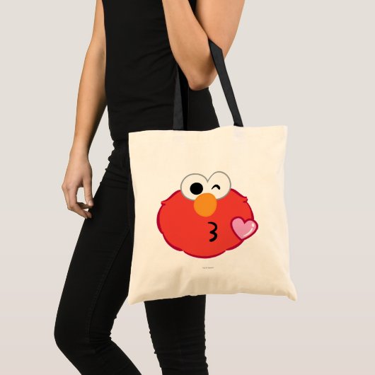 Elmo Face Throwing a Kiss Tote Bag (Voorkant (product))