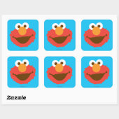 Elmo Face Vierkante Sticker (Vel)