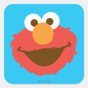 Elmo Face Vierkante Sticker