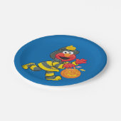 Elmo | Fireman Costume Papieren Bordje (Gekanteld)