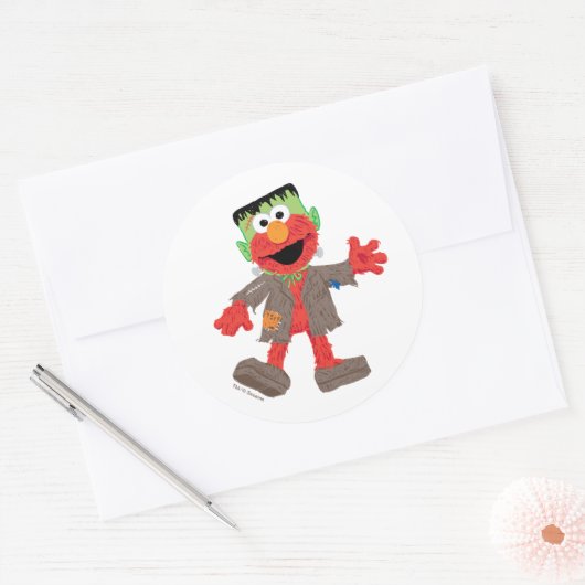 Elmo | Frankenstein Costume Ronde Sticker (Envelop)
