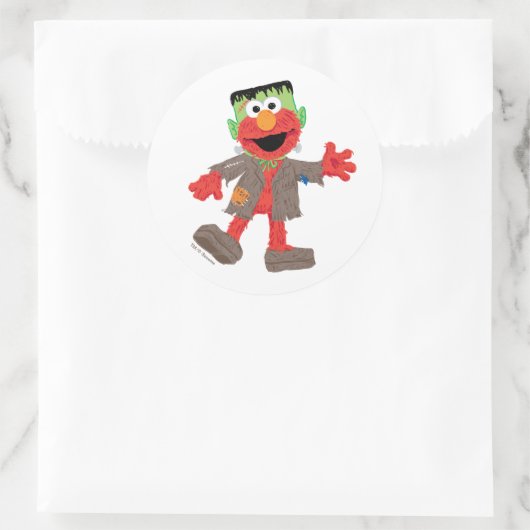 Elmo | Frankenstein Costume Ronde Sticker (Tas)