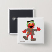 Elmo | Frankenstein verkleedkostuum Vierkante Button 5,1 Cm (Voorkant /achterkant)