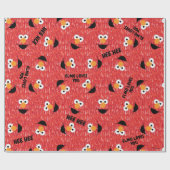 Elmo Fur Face Pattern Cadeaupapier (Vlak)