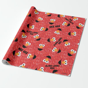 Elmo Fur Face Pattern Cadeaupapier