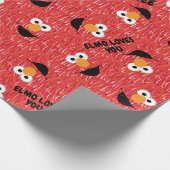 Elmo Fur Face Pattern Cadeaupapier (Hoek)