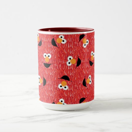 Elmo Fur Face Pattern Mok (Midden)