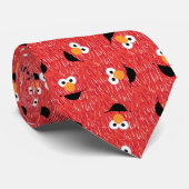 Elmo Fur Face Pattern Stropdas (Opgerold)
