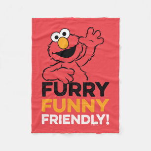 Elmo   Furry Funny Friendly Fleece Deken
