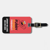 Elmo | Furry Funny Friendly | Jouw namen toevoegen Bagagelabel (Voorkant horizontaal)