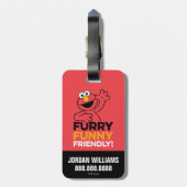 Elmo | Furry Funny Friendly | Jouw namen toevoegen Bagagelabel (Achterkant verticaal)