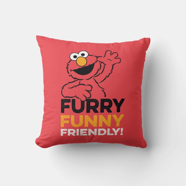 Elmo | Furry Funny Friendly Kussen (Voorkant)