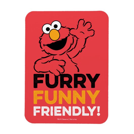 Elmo | Furry Funny Friendly Magneet (Verticaal)