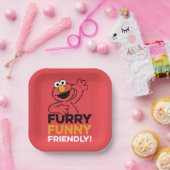 Elmo | Furry Funny Friendly Papieren Bordje (Feest)