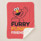 Elmo | Furry Funny Friendly Sherpa Deken (Voorkant)