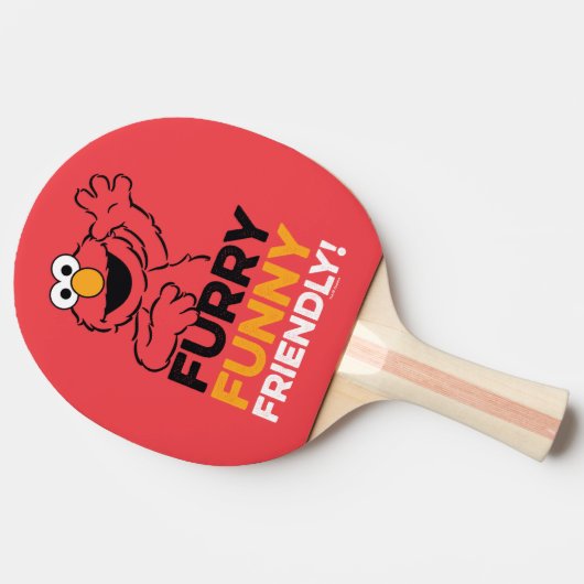 Elmo | Furry Funny Friendly Tafeltennisbatje (Zijkant)