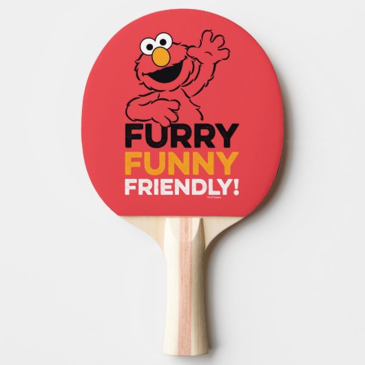 Elmo | Furry Funny Friendly Tafeltennisbatje (Voorkant)