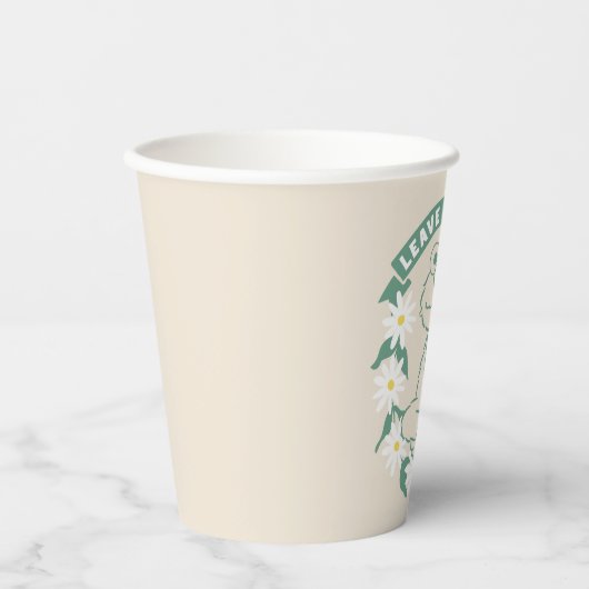 Elmo | Geen sporen — Floral — grafisch Papieren Bekers (Voorkant)