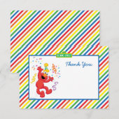 Elmo Gestreepte Verjaardag Bedankt Kaarten Notitiekaartje (Voorkant / Achterkant)