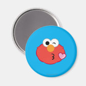 Elmo gezicht gooit een kus magneet (Voorkant / Achterkant)