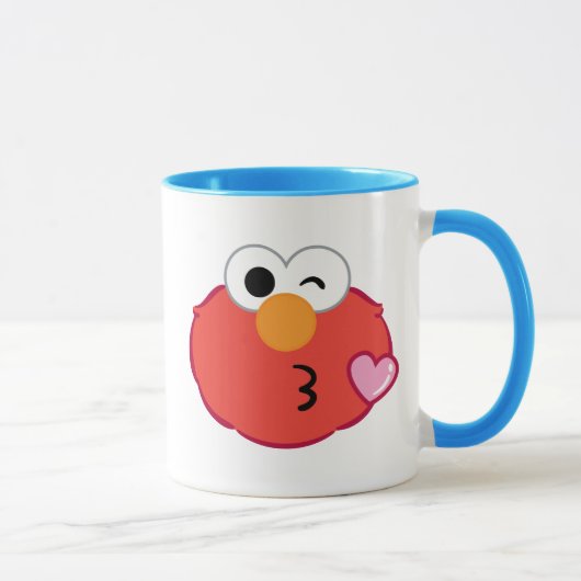 Elmo gezicht gooit een kus mok (Rechts)