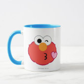 Elmo gezicht gooit een kus mok (Links)