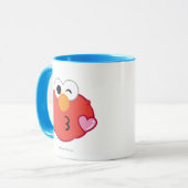 Elmo gezicht gooit een kus mok (Voorkant links)