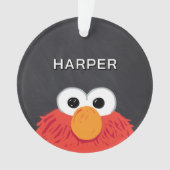 Elmo Gezicht Schoolbord | Aangepaste Naam & Foto Ornament (voorkant)