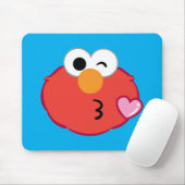 Elmo gezicht stuurt een kus muismat (Met muis)