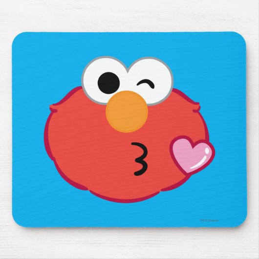 Elmo gezicht stuurt een kus muismat (Voorkant)