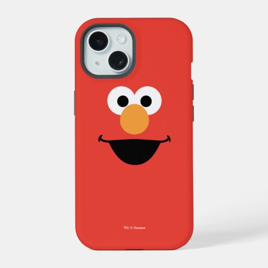 Elmo Gezichtsbeschildering iPhone 15 Case (Achterkant)