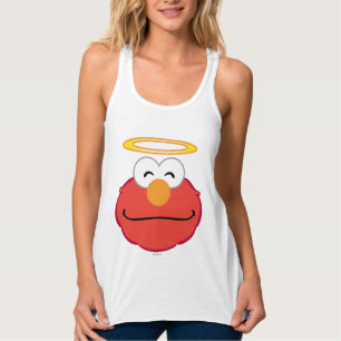 Elmo Glimlachend Gezicht met Halo Tanktop