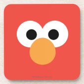 Elmo Groot Gezicht Bier Onderzetter (Voorkant)