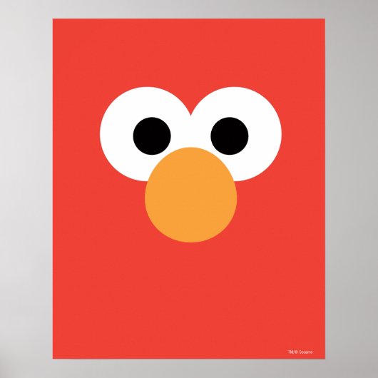 Elmo Groot Gezicht Poster (Voorkant)