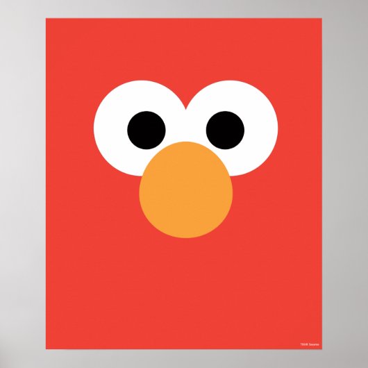 Elmo Grote Gezicht Poster (Voorkant)