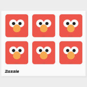 Elmo Grote Gezicht Vierkante Sticker (Vel)
