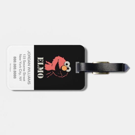 Elmo Half Bagagelabel (Achterkant horizontaal)