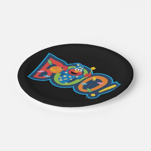 Elmo | Halloween Boo! Papieren Bordje (Gekanteld)