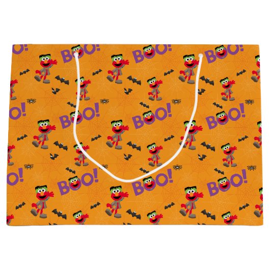 Elmo | Halloween Boo Pattern Groot Cadeauzakje (Voorkant)