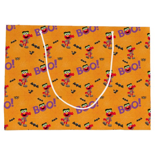 Elmo | Halloween Boo Pattern Groot Cadeauzakje (Achterkant)