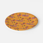 Elmo | Halloween Boo Pattern Papieren Bordje (Gekanteld)