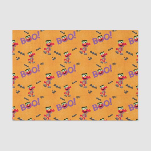 Elmo | Halloween Boo Pattern Tissuepapier (Voorkant)