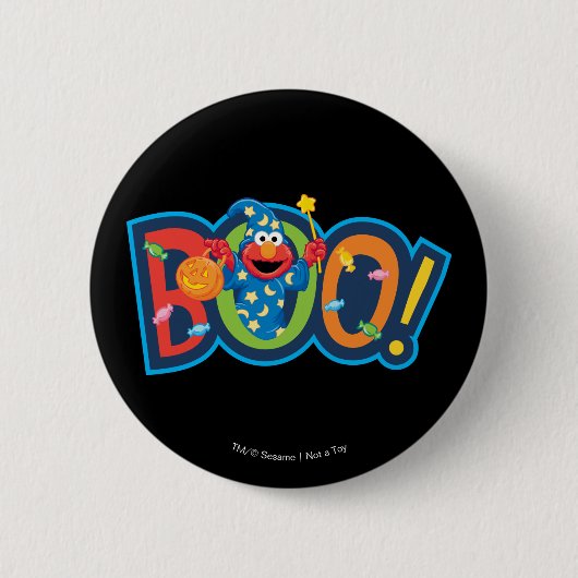 Elmo | Halloween Boo! Ronde Button 5,7 Cm (Voorkant)