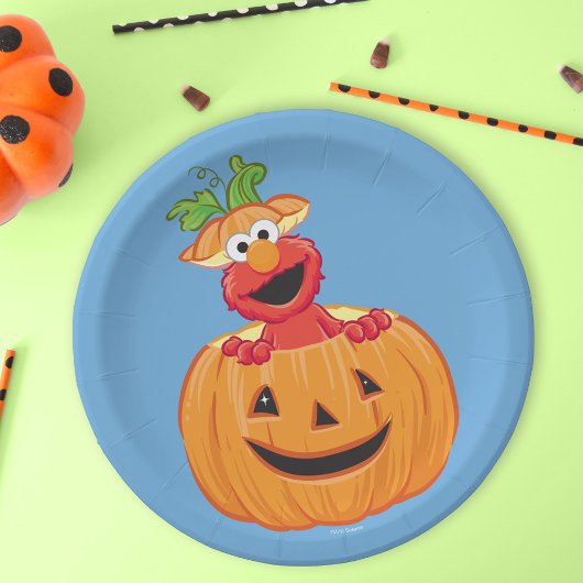 Elmo | Halloween Jack-O-Lantern Papieren Bordje