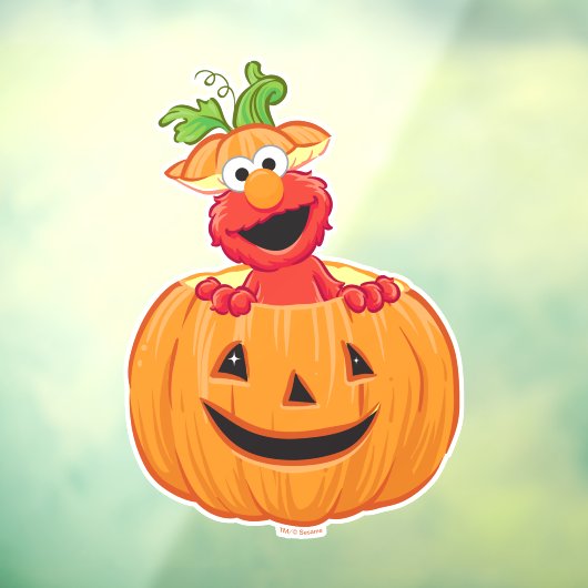 Elmo | Halloween Jack-O-Lantern Raamsticker (Vel 3)