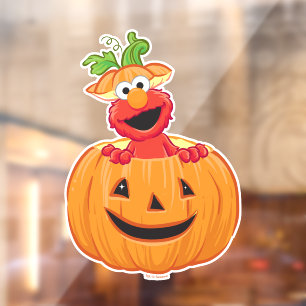Elmo Halloween Jack-O-Lantern Raamsticker